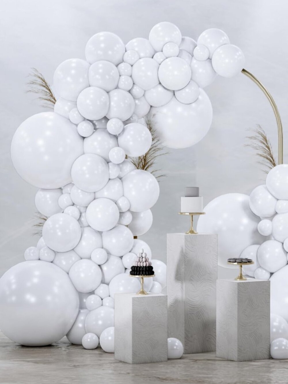 White Balloon Assorted 150 Balloons NEW in package